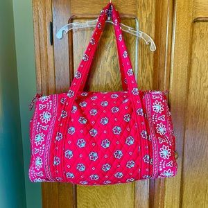 Vera Bradley duffle bag vintage Red Bandana
